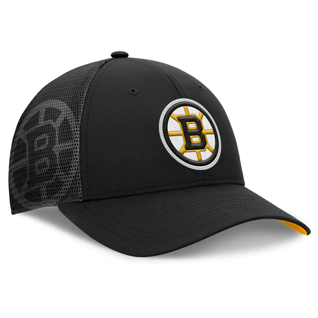 Boston Bruins Fanatics Authentic Pro Home Ice Trucker Adjustable Hat - Black Techwosell