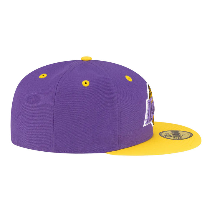 Los Angeles Lakers New Era 80s Throwback 59FIFTY Fitted Hat - Purple/Gold