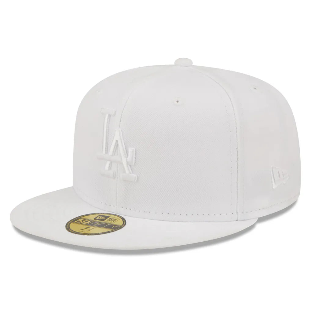 Los Angeles Dodgers New Era White on White 59FIFTY Fitted Hat