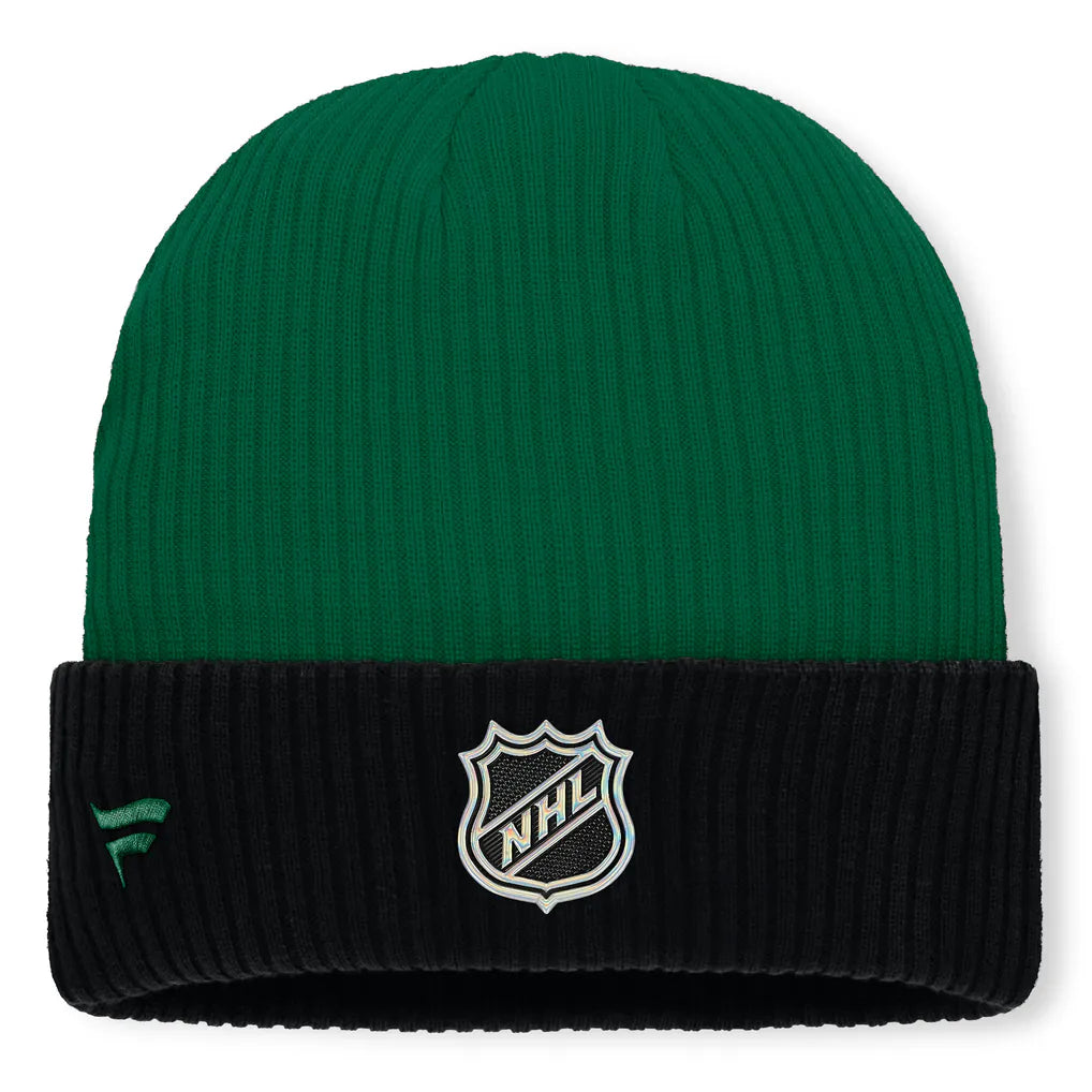 Dallas Stars Fanatics Authentic Pro Rink Cuffed Knit Hat - Kelly Green Techwosell