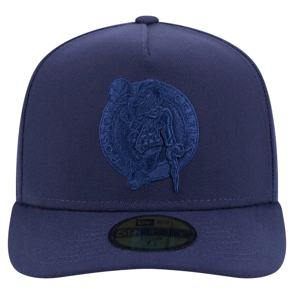 Boston Celtics New Era Colorpack A-Frame Pinch Front 59FIFTY Fitted Hat - Navy