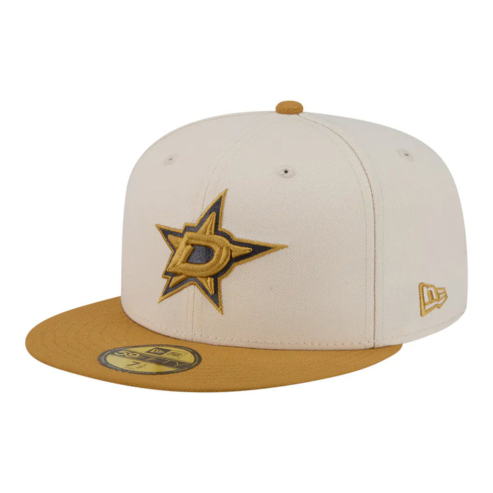 Dallas Stars New Era Colorpack Two-Tone 59FIFTY Fitted Hat - Cream/Tan