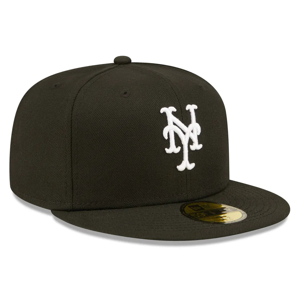 New York Mets New Era Team Logo 59FIFTY Fitted Hat - Black