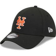 New York Mets New Era Logo 39THIRTY Flex Hat - Black Techwosell