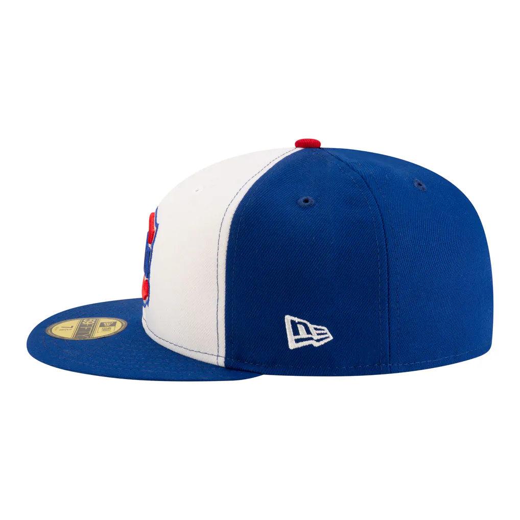 Chicago Cubs New Era 150th Anniversary 59FIFTY Fitted Hat - White/Royal Techwosell