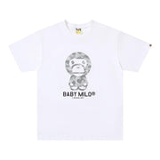 Bathing Ape White Baby Milo T-Shirt without Collar Techwosell