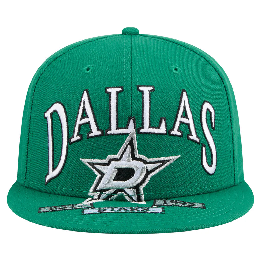 Dallas Stars New Era Oversized Vintage Arch 59Fifty Fitted Hat - Kelly Green Techwosell