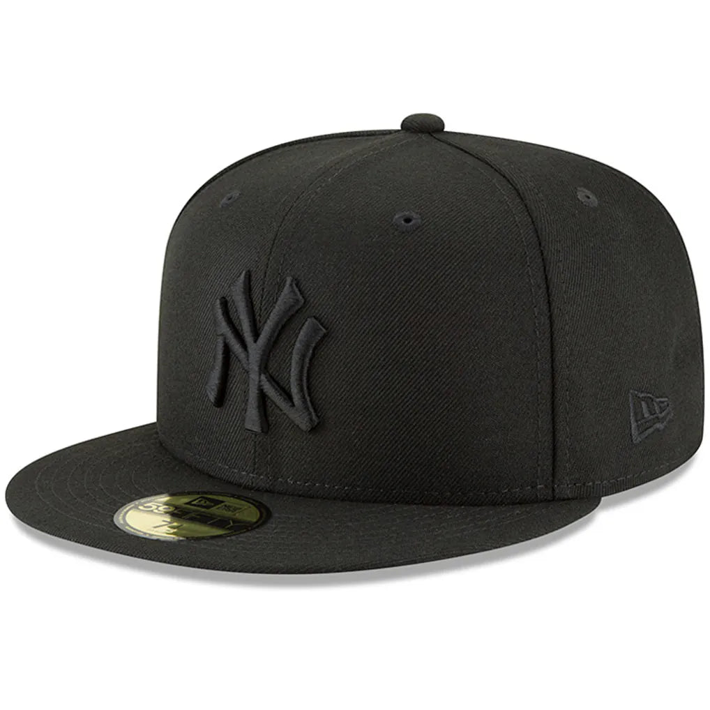 New York Yankees New Era Primary Logo Basic 59FIFTY Fitted Hat - Black Techwosell