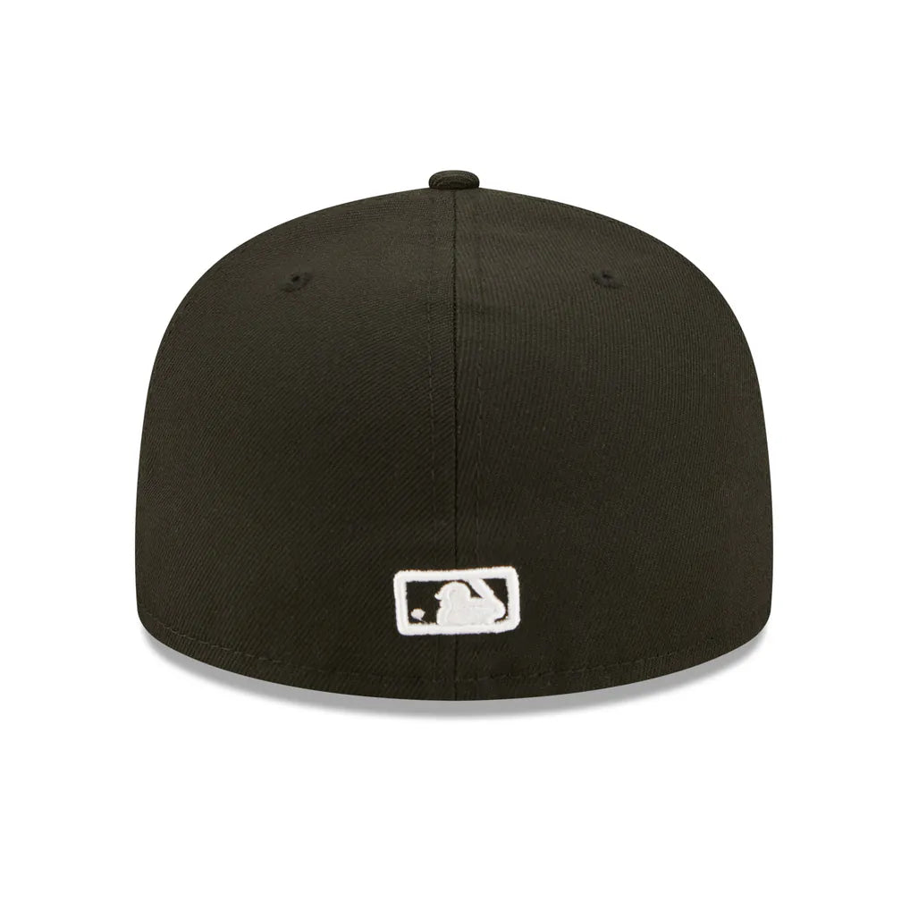 New York Mets New Era Team Logo 59FIFTY Fitted Hat - Black Techwosell