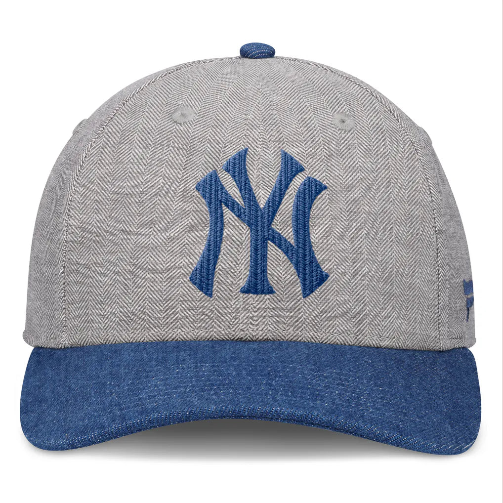 New York Yankees Fanatics Level Up Conduct Adjustable Hat - Gray/Denim