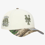 New York Mets New Era 9FORTY A-Frame Adjustable Hat - Cream/Realtree Camo Techwosell