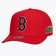 Boston Red Sox Mitchell & Ness Fenway Park 100th Anniversary Patch Secondary Pro Snapback Hat - Red Techwosell