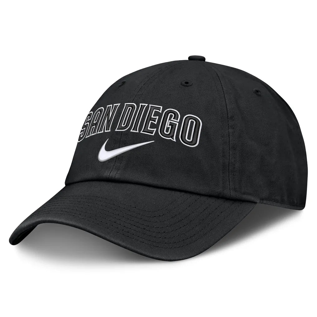 San Diego Padres Nike Primetime Club Adjustable Hat - Black