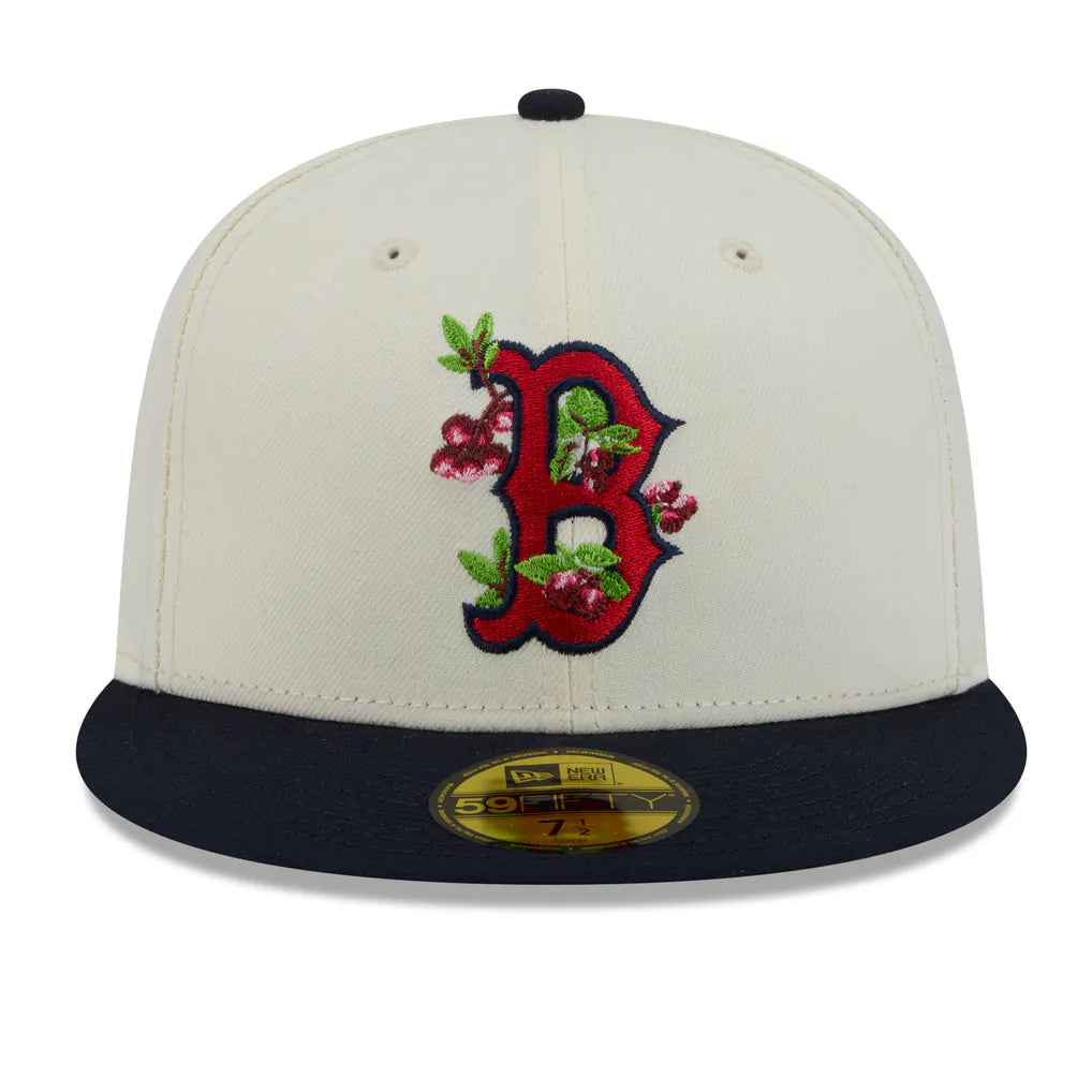 Boston Red Sox New Era Blossom 59FIFTY Fitted Hat - White/Navy