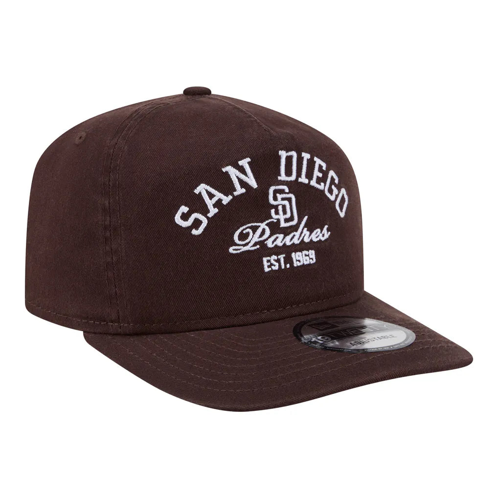 San Diego Padres New Era Stacked 19TWENTY Adjustable Hat - Brown