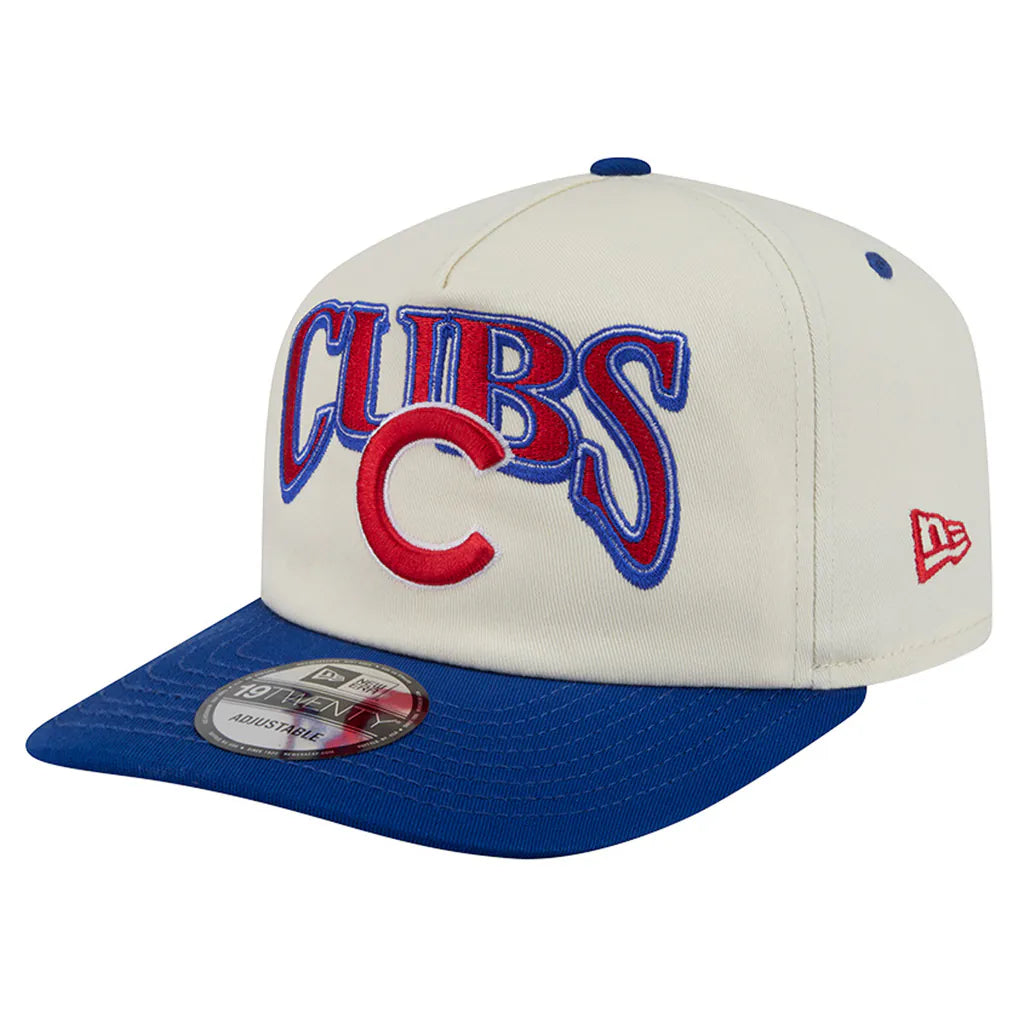 Chicago Cubs New Era Vintage 19TWENTY Adjustable Hat - Cream/Royal