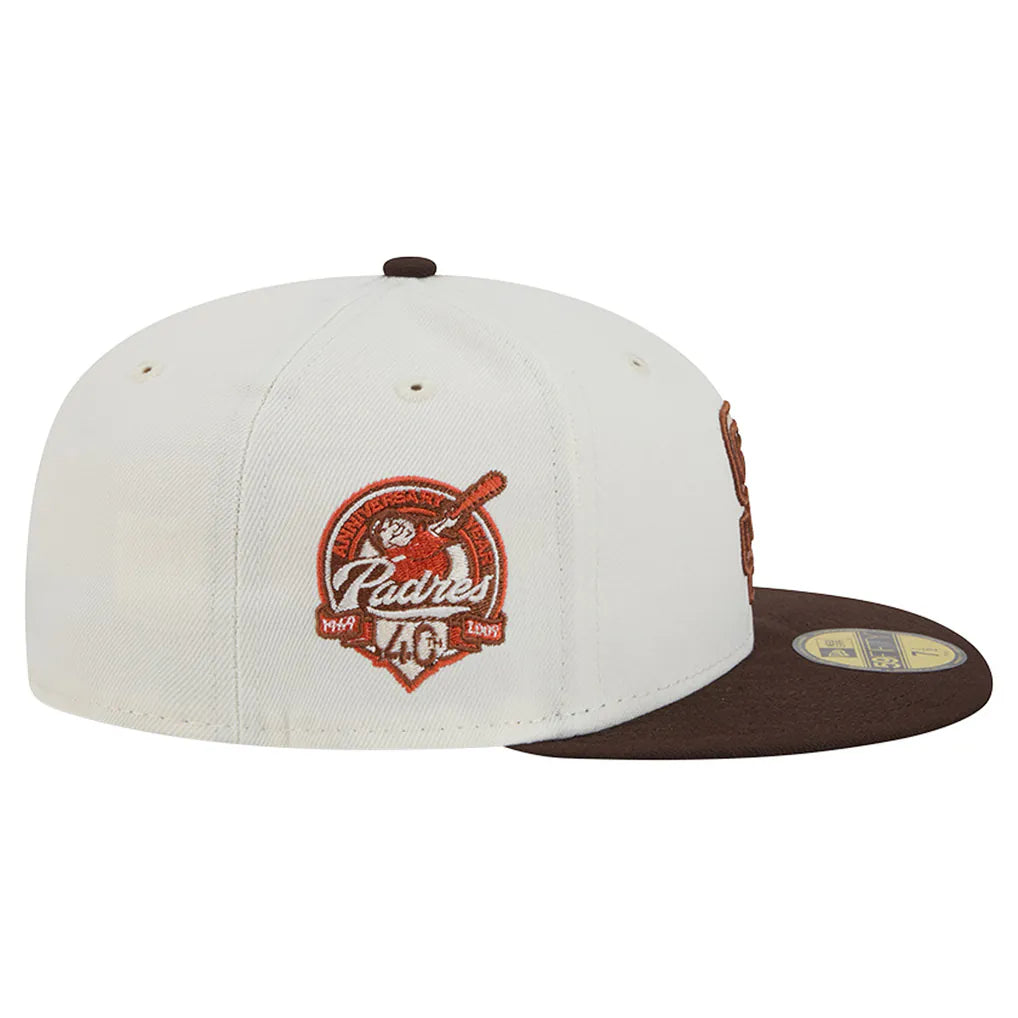 San Diego Padres New Era Pumpkin Spice 59FIFTY Fitted Hat - Natural/Brown