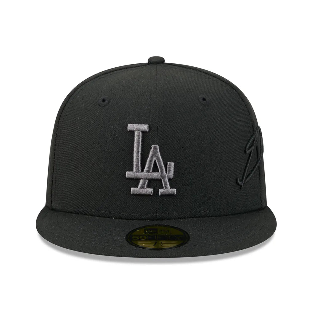 Los Angeles Dodgers New Era Side Script 59FIFTY Fitted Hat - Black