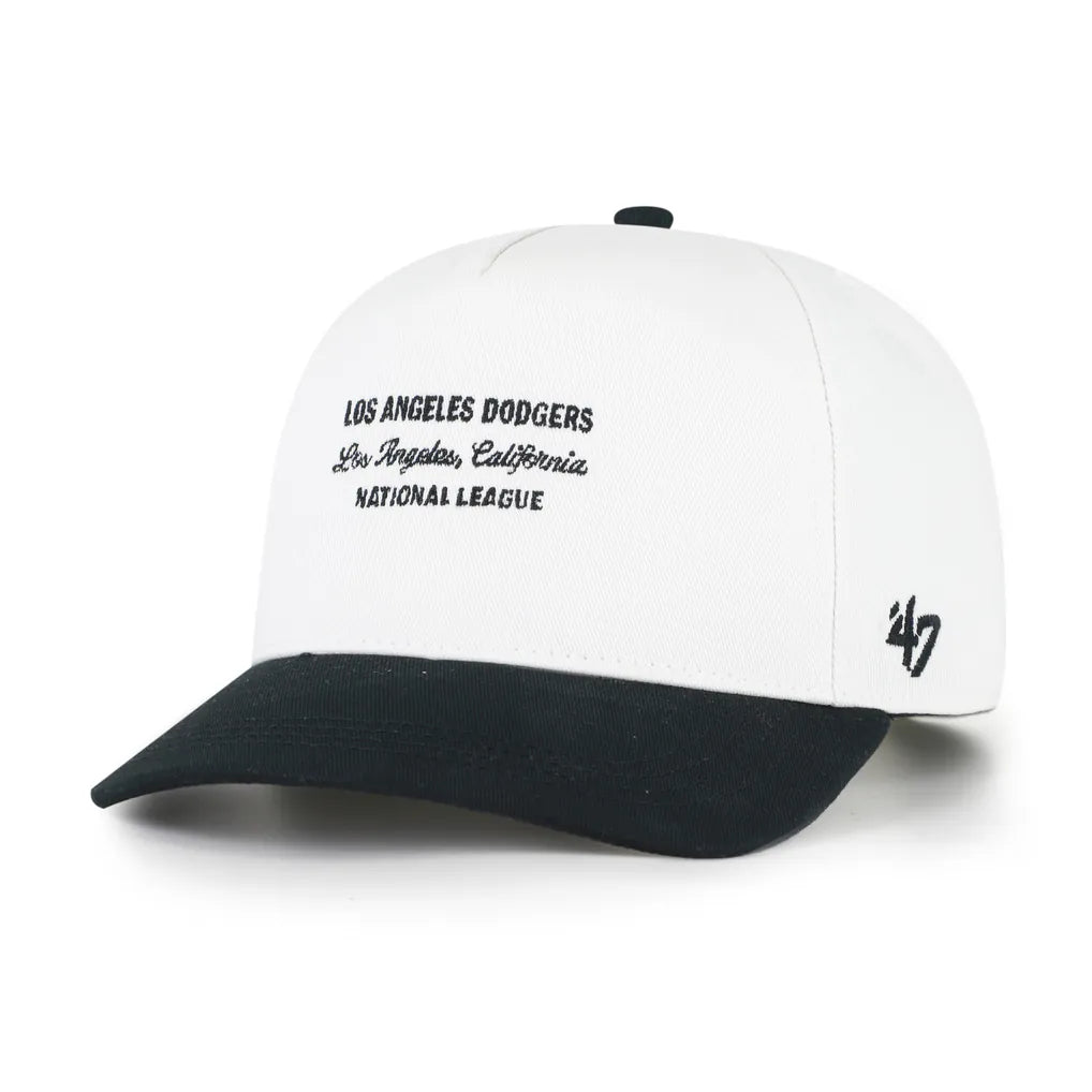 Los Angeles Dodgers '47 Contemporary Two-Tone Hitch Adjustable Hat - White/Black Techwosell