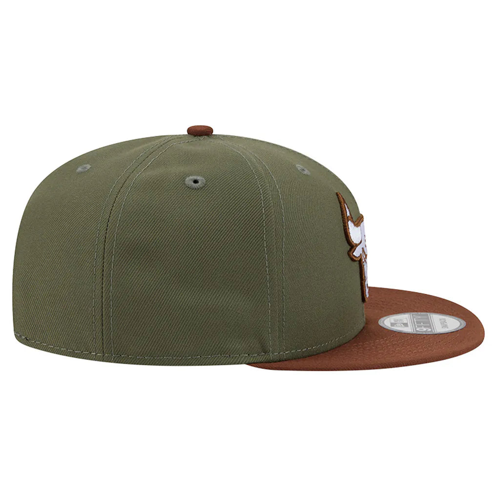 Chicago Bulls New Era Color Pack 9FIFTY Snapback Hat - Green/Brown