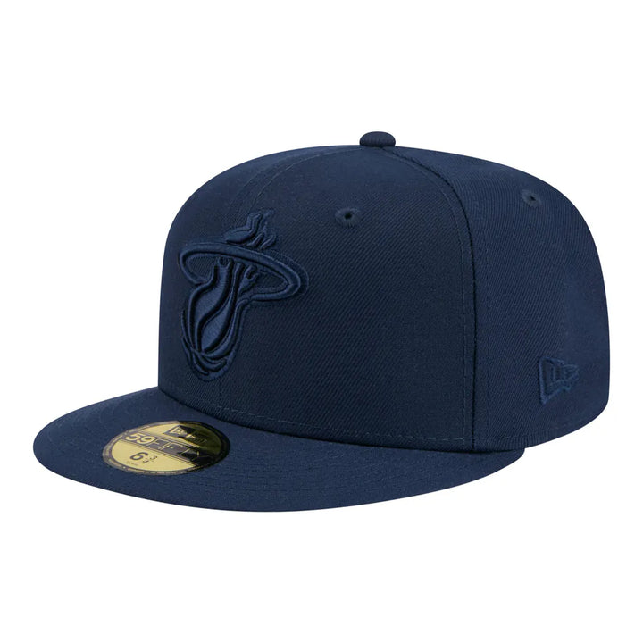 Miami Heat New Era Tonal Color Pack 59FIFTY Fitted Hat - Navy