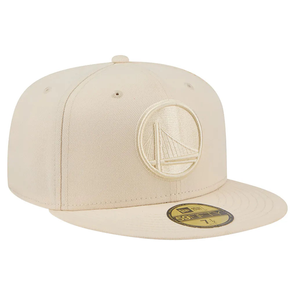 Golden State Warriors New Era Color Pack 59FIFTY Fitted Hat - Cream Techwosell