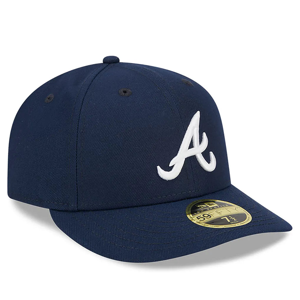 Atlanta Braves New Era Oceanside Low Profile 59FIFTY Fitted Hat - Navy Techwosell