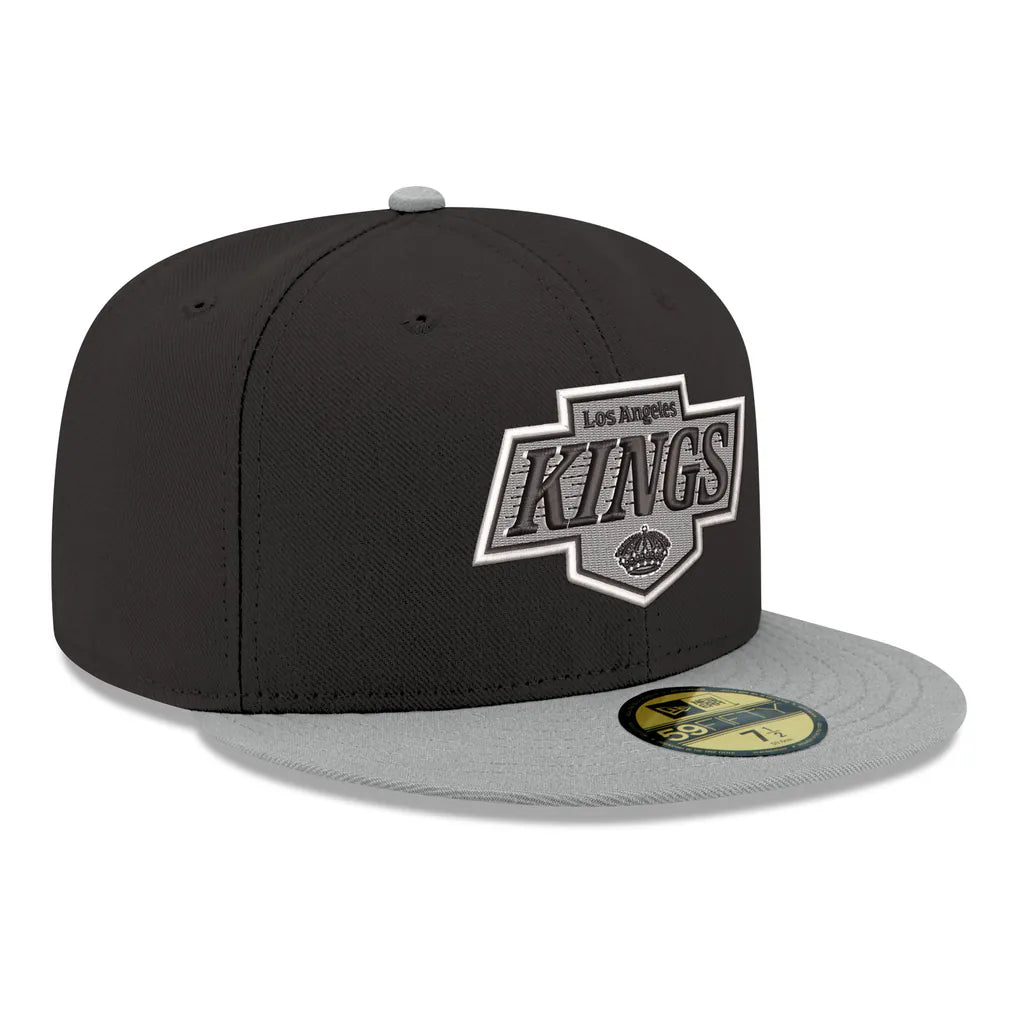 Los Angeles Kings New Era Core Logo Two-Tone 59FIFTY Fitted Hat - Black