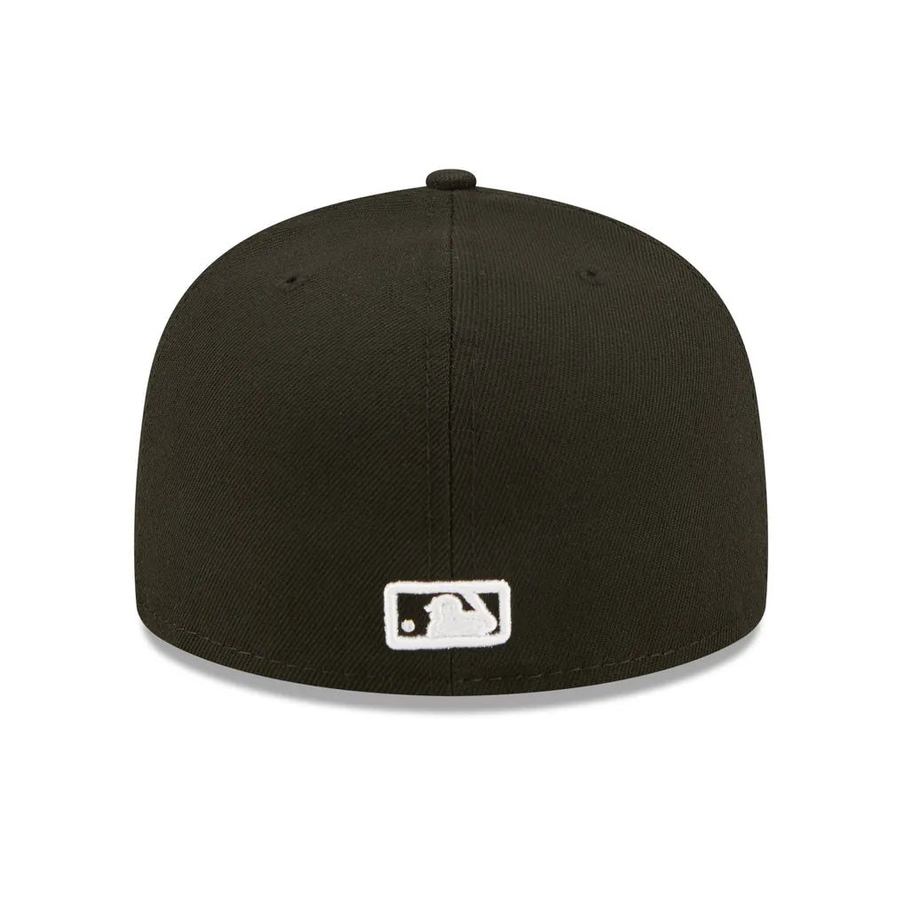 Atlanta Braves New Era Team Logo 59FIFTY Fitted Hat - Black