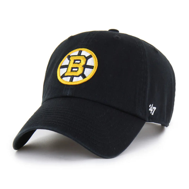 Boston Bruins '47 Core Logo Clean Up Adjustable Hat - Black