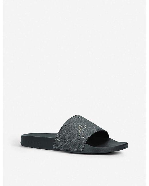 GUCCI Men's Luxury Leather Slippers - Comfortable Designer House Shoes