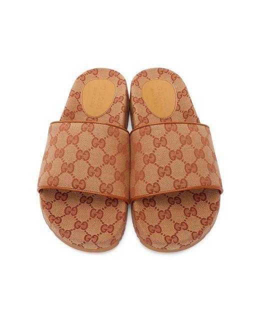 GUCCI Men's Luxury Leather Slippers - New with Tags and Box