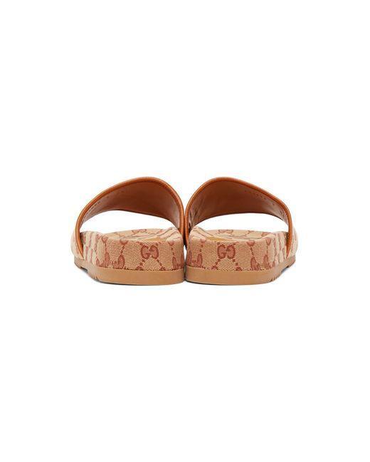 GUCCI Men's Luxury Leather Slippers - New with Tags and Box