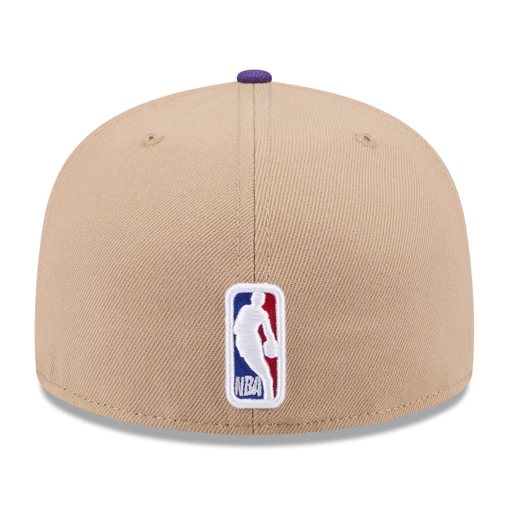 Los Angeles Lakers New Era 2024 NBA Draft 59FIFTY Fitted Hat - Tan/Purple Techwosell